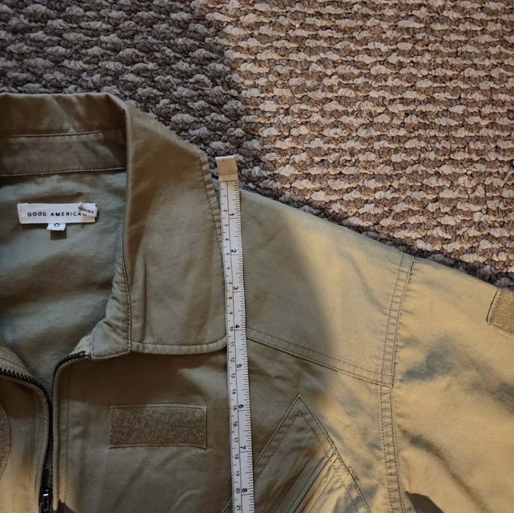 Good American Flight Jumpsuit Khaki Brown Women’s Size 0 NWT! - Picture 10 of 11